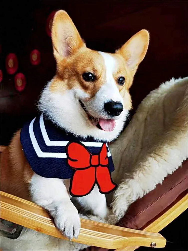 Dog Bib Cat Bandana Pet Neckerchief Lovely Puppy Scarf Costume Accessory - Image 3