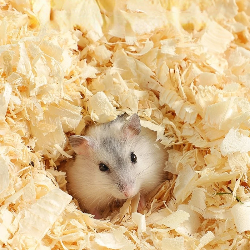 Hamster Sawdust Guinea Pig Bedding 1kg 300g Pet Wood Chips Rabbit Wood Shavings Bedding Padding Safe Hamster Cage Pet Cabin Nest - Image 2