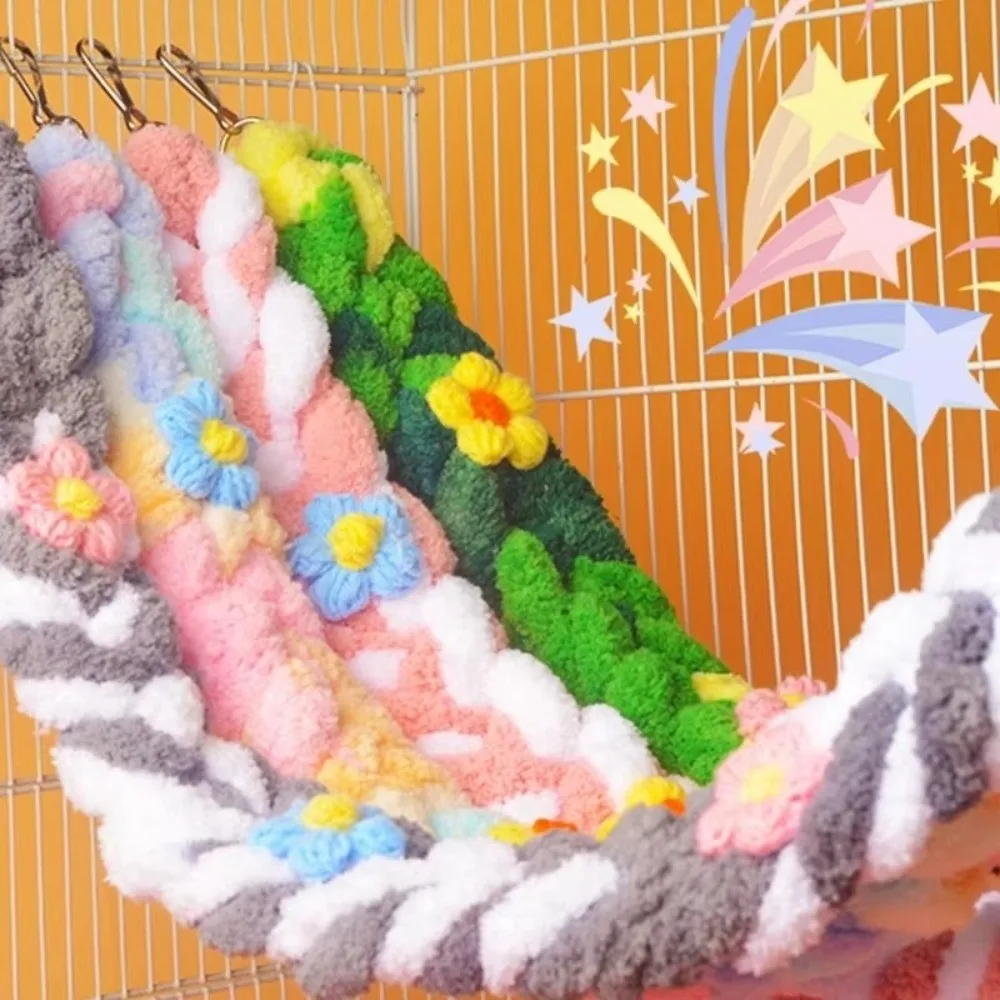 Cotton Rope Hamster Hanging Swing Chew Resistant Interactive Birds Climbing Rope Entertainment Hand-Braided Knot Cage Exercise - Image 4