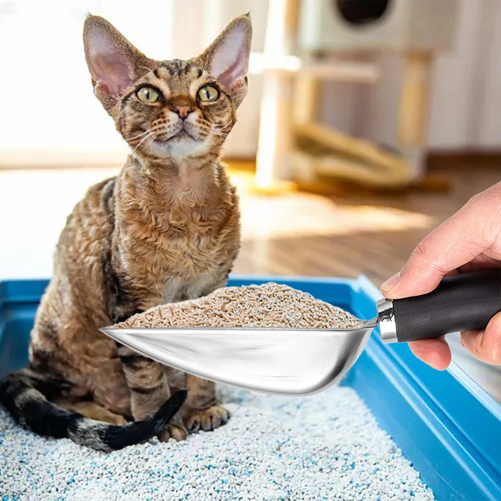 Cat Litter Shovel Cat Litter Scoop Metal Litter Scooper Deep Shovel for Cat Kitten Litter Box Cleaning Tool Pet Supplies - Image 5