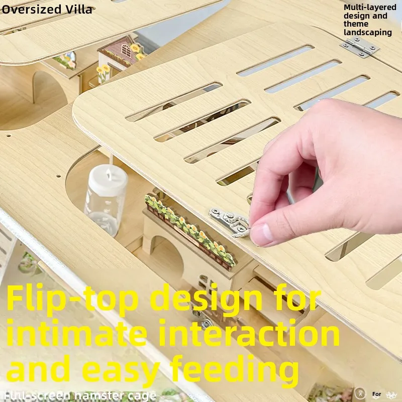 80cm Hamster Cage Large Spacious Habitat for Syrian Dwarf Hamsters Luxury Modular Acrylic Rodent Mansion Deluxe Pet Enclosure - Image 5