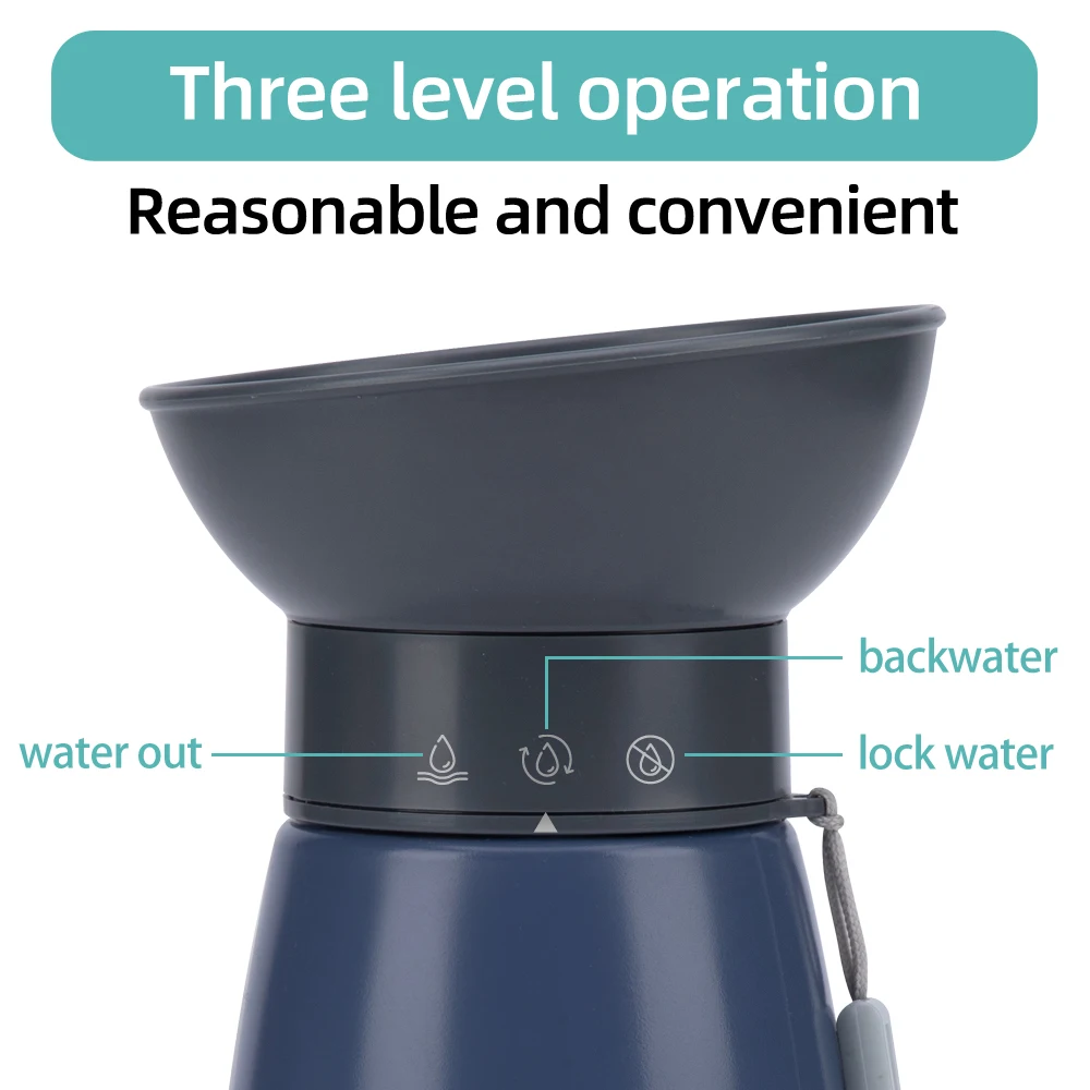 600ml Portable Dog Water Bottle Large Dogs High Capacity Fountain Water Dispenser Outdoor Dog Drinking Bowl Labrador Supplies - Image 4