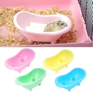 Plastic Hamster Bathing Bathtub Pet Mouse Bath Toy Small Pet Cage Accessories for Rats and Mice