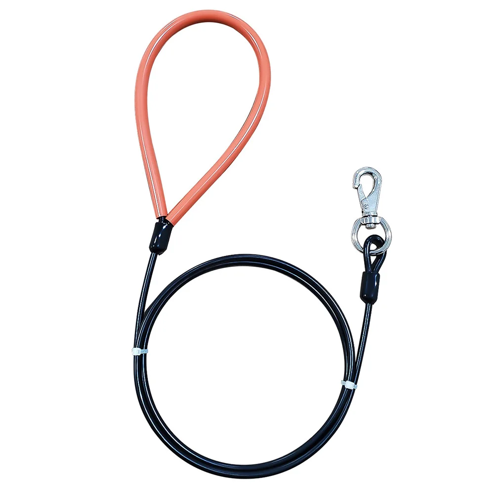 Anti-Bite Dogs Chain Leash Steel Wire Dog Lead Heavy-Duty Pet Dog Tie-Out Cable Chew Proof Metal Leashes for Medium & Large Dogs - Image 7