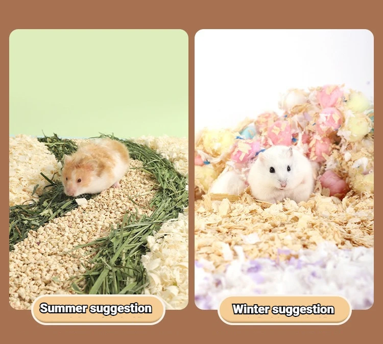 Hamster Sawdust Guinea Pig Bedding 1kg 300g Pet Wood Chips Rabbit Wood Shavings Bedding Padding Safe Hamster Cage Pet Cabin Nest - Image 3