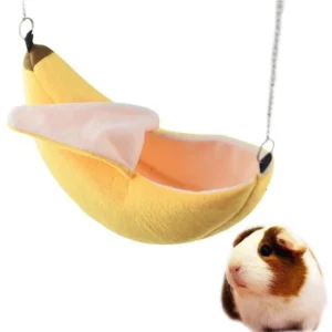 Hamster Hanging Bed House, Banana Shape Hammock Warm Cozy Nest for Small Animals, Sugar Glider Hedgehog Small Bird Cage Accessor