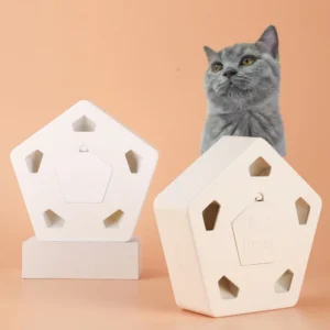 electric Interactive Cat Toys Automatic 5 Holes Mice Whack-A-Mole toy box USB Rechargeable smart cat Toy with Moving Feathers