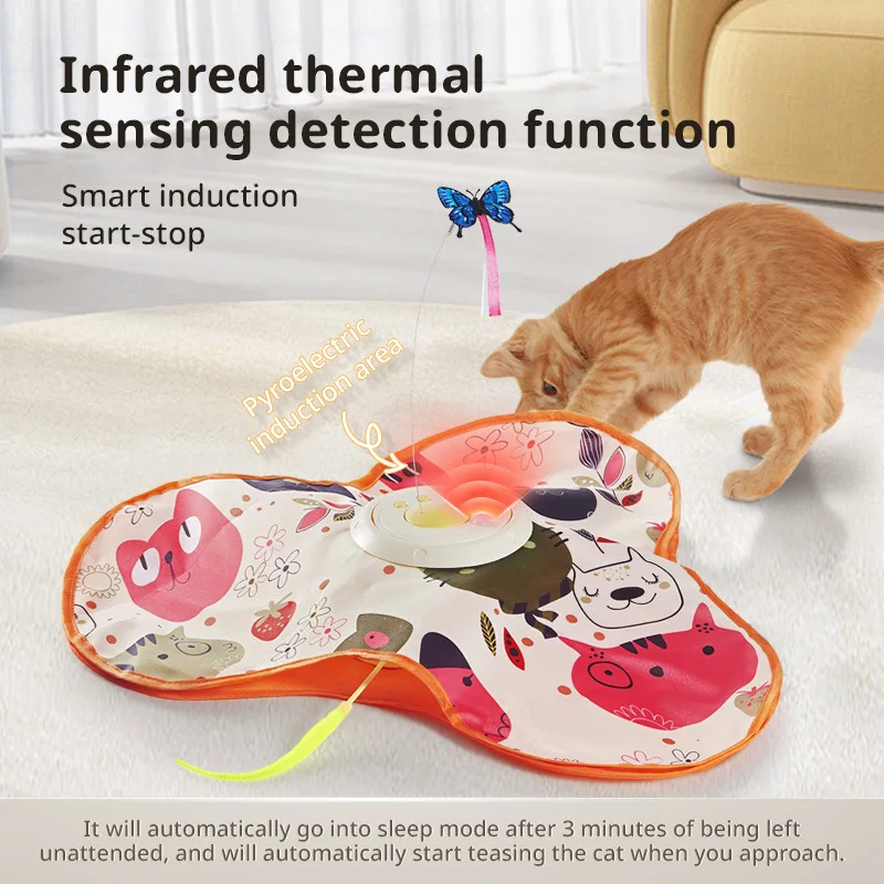Smart Cat Toys Thermal Sensing Should Start Automatically Electric Cat Hunting Game Cover Rotation Self Fun Relieving Boredom - Image 3