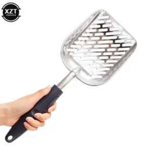Cat Litter Scoop Big Metal Litter Scoop for Kitty Sifter with Deep Shovel and Ergonomic Handle Made of Heavy Duty Solid Aluminum