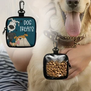 Bestseller Zipper Closure Dog Training Treat Pouch Portable Polyester Pet Snack Bag Outdoor Training Supplies
