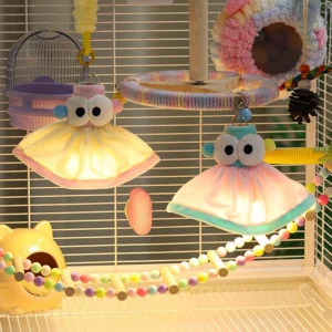 Charging Parrot Light For Cage Bird Cage Decor Plush Parrot-Shaped Bulb 3 Lighting Models For Aquarium Bookshelf Vanity Counter