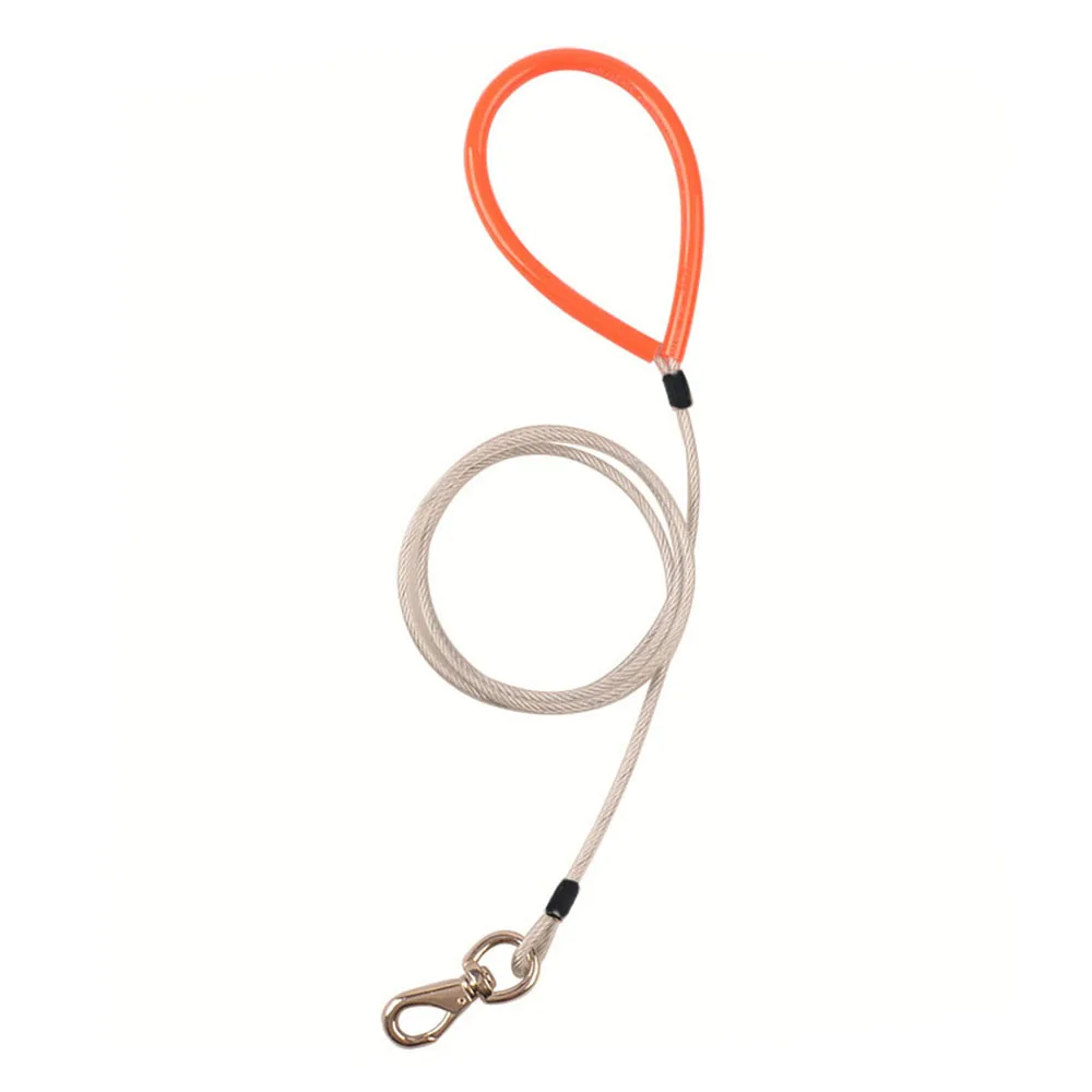 Anti-Bite Dogs Chain Leash Steel Wire Dog Lead Heavy-Duty Pet Dog Tie-Out Cable Chew Proof Metal Leashes for Medium & Large Dogs - Image 4