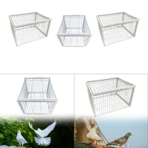 Pigeon Trap Humane Poultry Care Single Way Entry Metal Welding Pigeon Coop for Doves Other Birds Parrots Cardinals Balconies