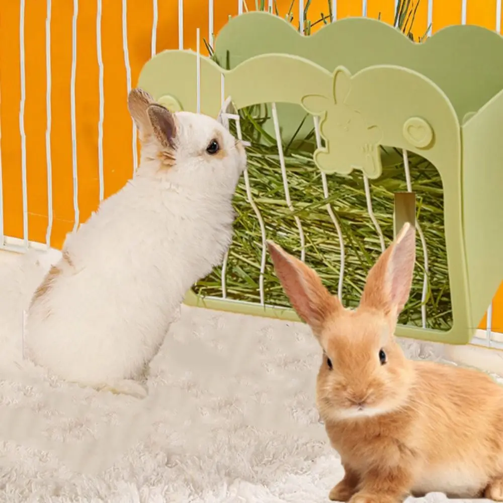 Hanging Rabbit Hay Feeder Fixed Large Capacity Rabbit Grass Rack Feeder Less Waste Plastic Bunny Grass Holder Ferret - Image 5
