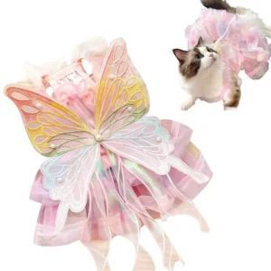 Lovely Fancy Princess Costume for Puppy Kitten Beautiful Butterfly Wedding Dress Comfortable Fashion Pet Clothing Lovely Garment