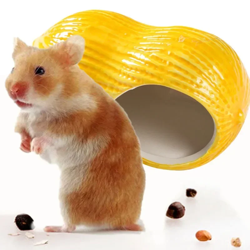Cute Ceramic Hamster Cage Small Pet Ceramic House Sleeping Nest Pet Bed Rat HamsterToys Cage House Accessories Easy to clean