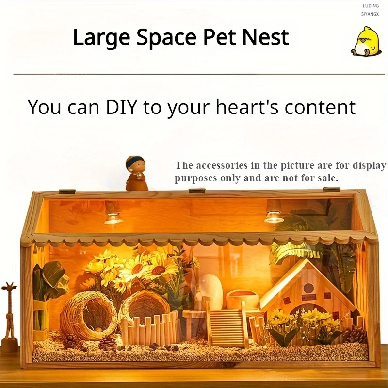 Small Pet Feeding Box Chick Insulation Box Hamster Box Climbing Pet Villa - for Pet Mice Rutin Chickens Reptiles Hedgehogs