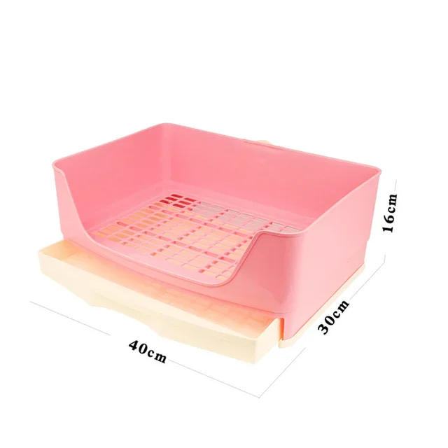 Extra Large Rabbit Litter Box Bunny Toilet with Drawer 50 Pet Toilet Film 25 Toilet Training Pad Cleaning Set Small Pet Box Pan - Image 7