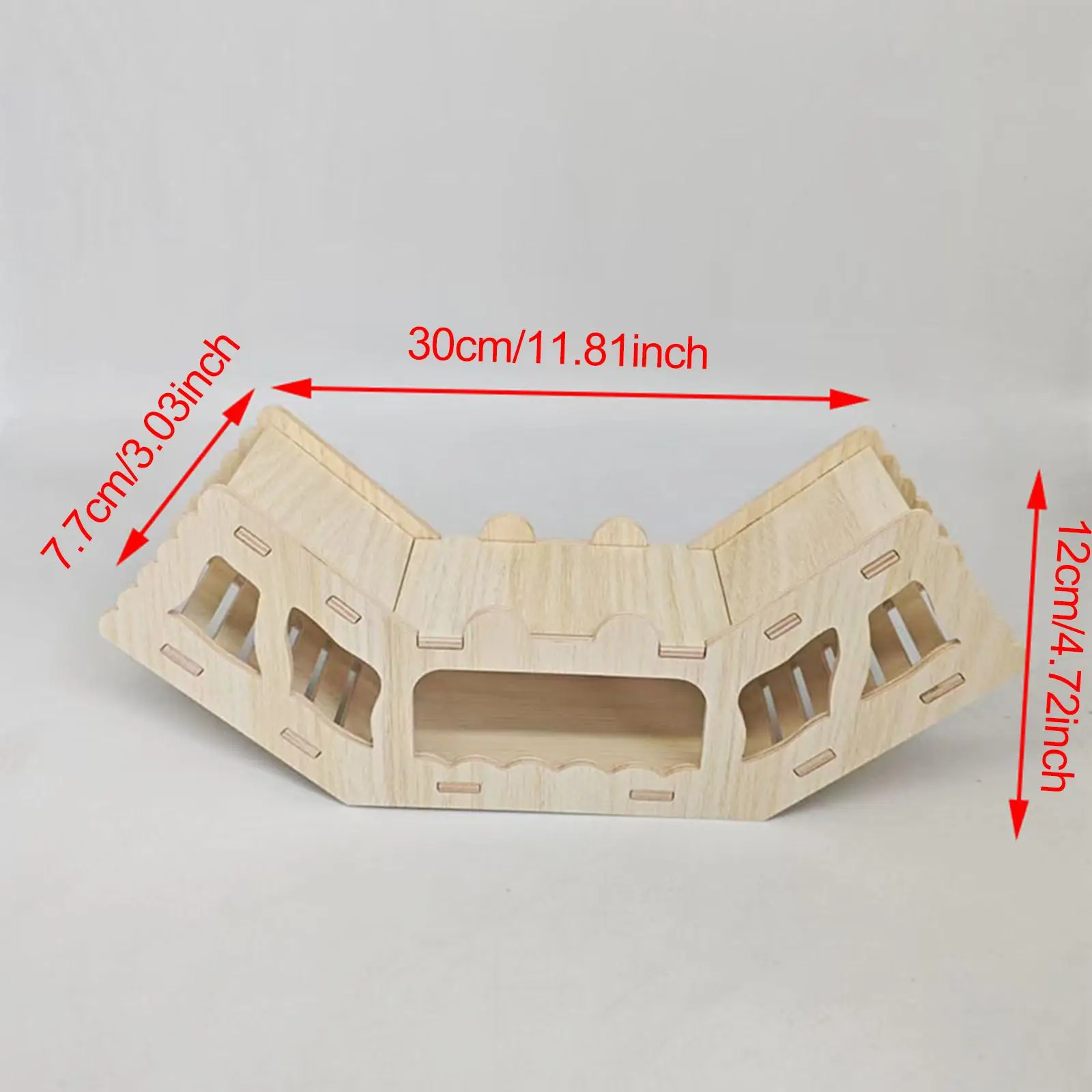 Wooden Hamster Burrow Climbing Hideaway Multi Chamber Design for Cage Landscape Decor Versatile Hiding Space - Image 6