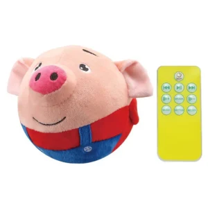 Cartoon Pig Interactive Dog Toys USB Rechargeable Talking Moving Dog Ball Toy Pet Bouncing Balls for Dogs Cats