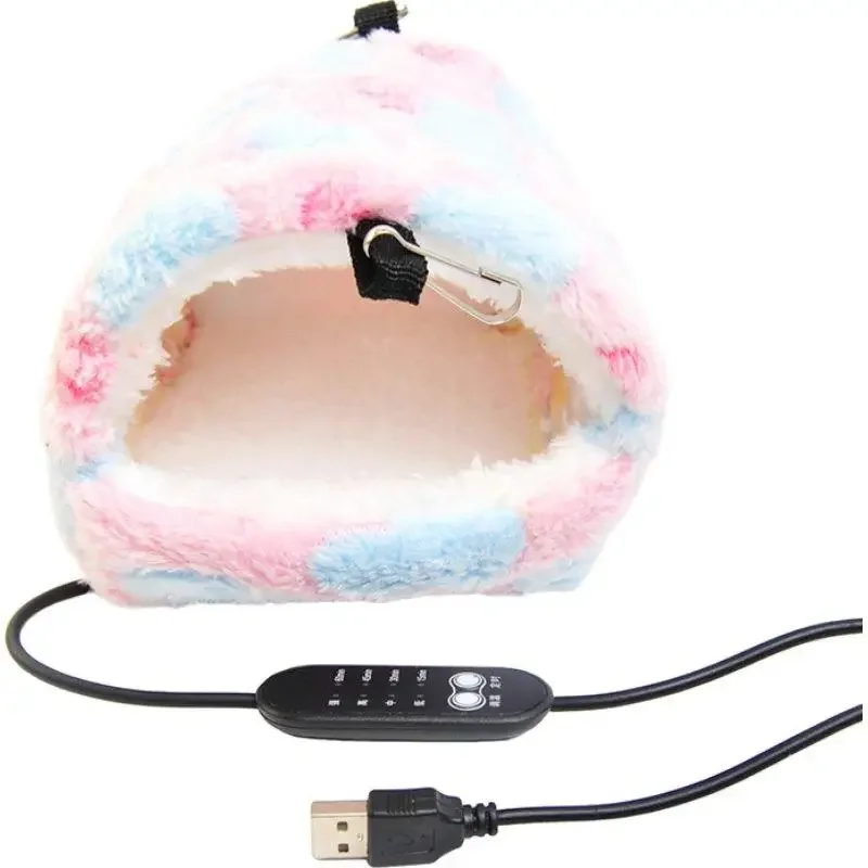 USB Heated Parrot Nest For Lovebird Conure Canary Bunny Guinea Chinchilla Parakeet Cockatiel Plush Nest Hammock Bird Bed Wa N1D8 - Image 9