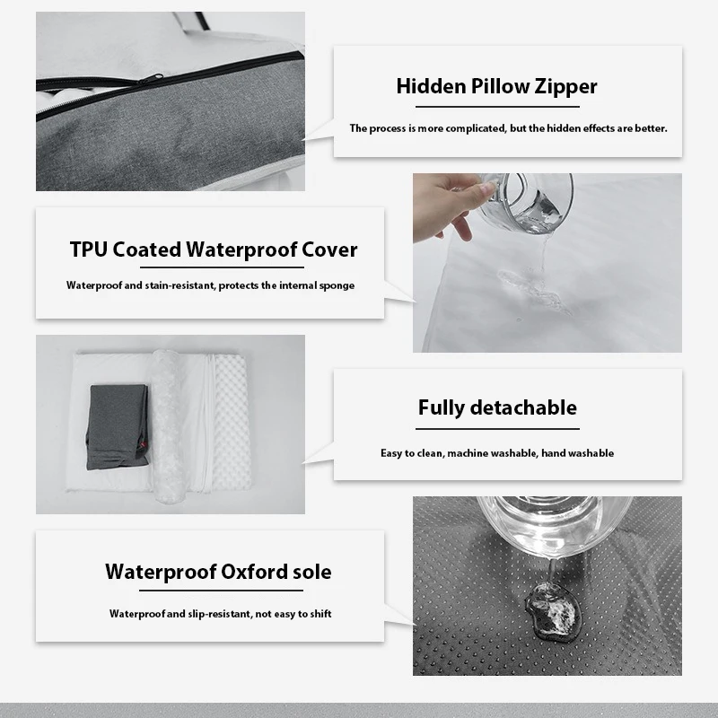 Orthopedic Dog Bed Non-Slip Base Pet Bed Pillow Memory Foam with Double Waterproof Washable Cover Washable Sponge Cat Nest - Image 4