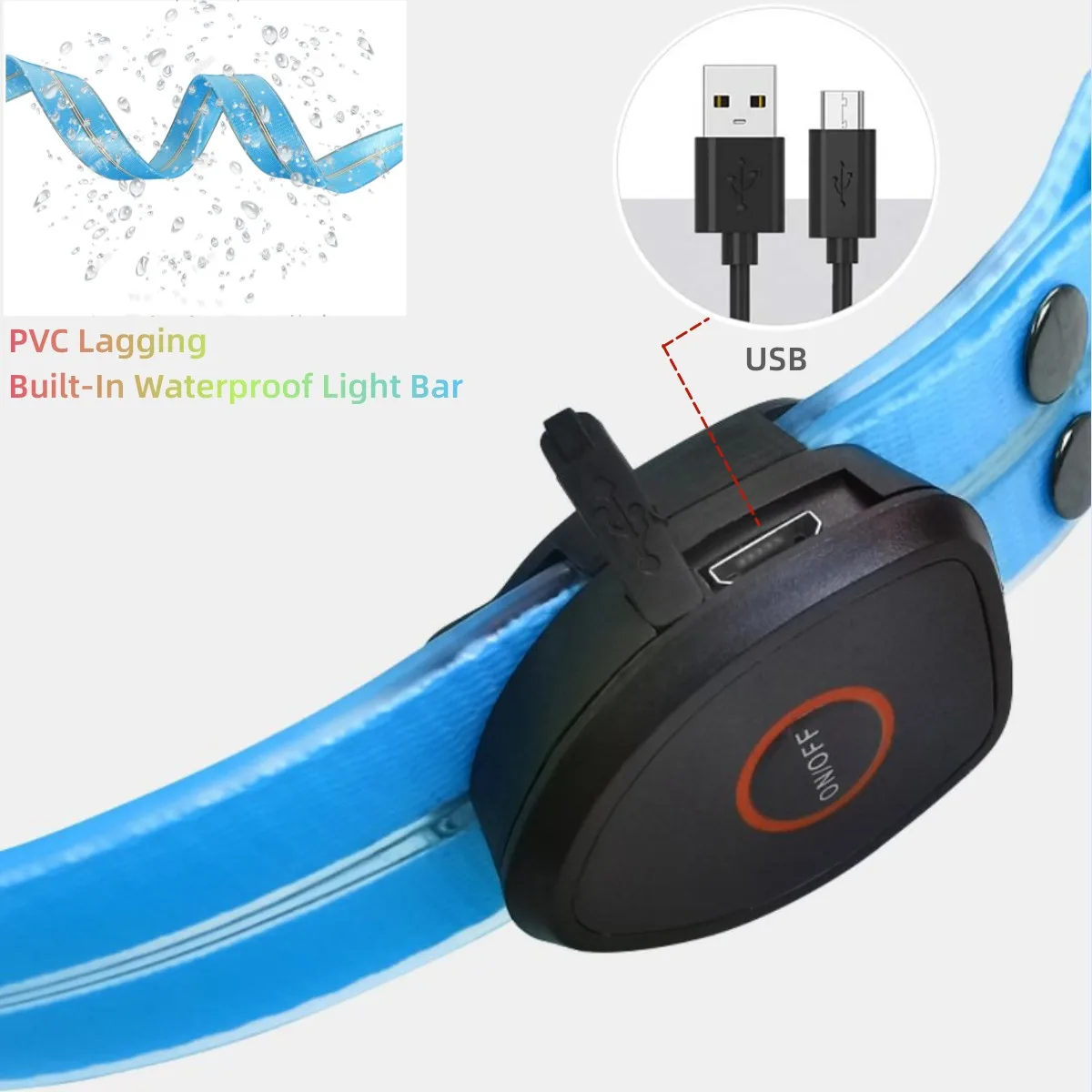 New Adjustable Led Glowing Pet Dog Collar PVC Waterproof Anti Dirty Easy To Clean for Big Small Dogs Puppy Cat Luminous Collar - Image 4