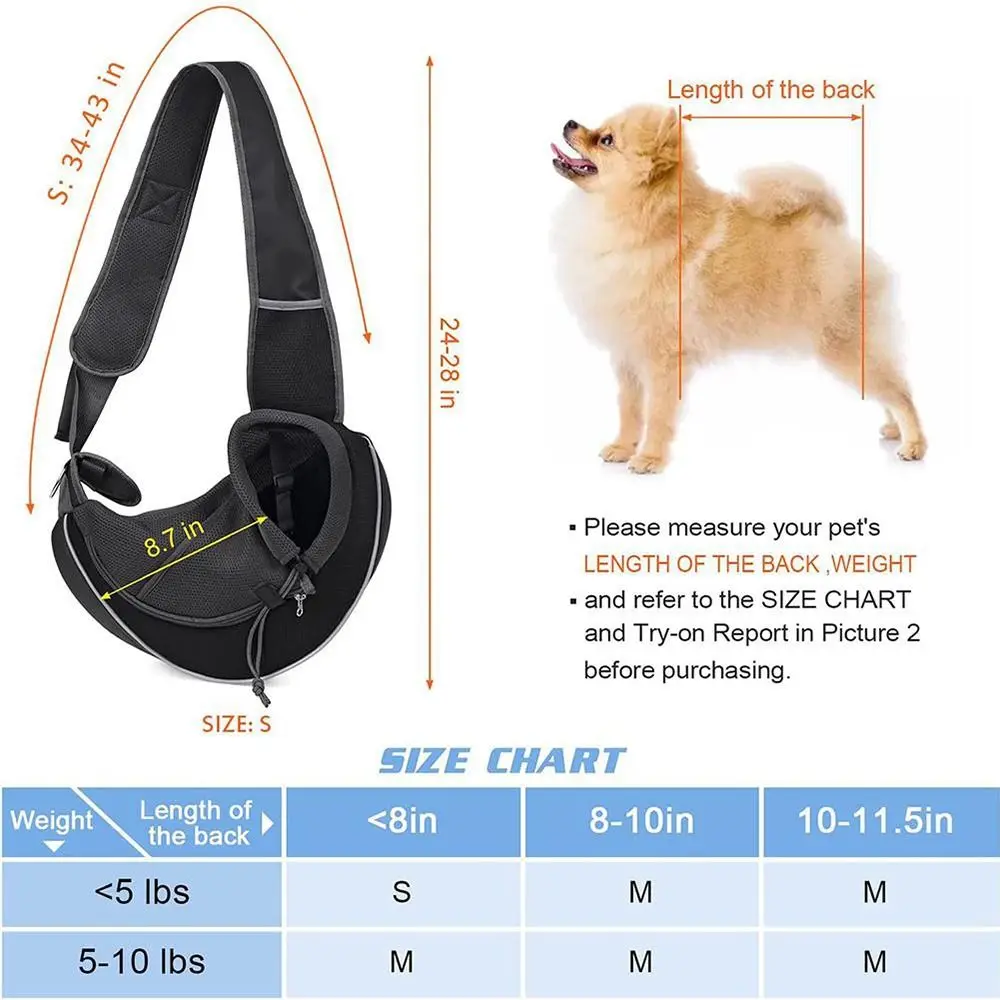 Travel Pets Products Shoulder Crossbody Bag Sling Carrier Bag Pet Strap Shoulder Bag Dog Cat Carrier Bag Pet Carrying Bag - Image 6
