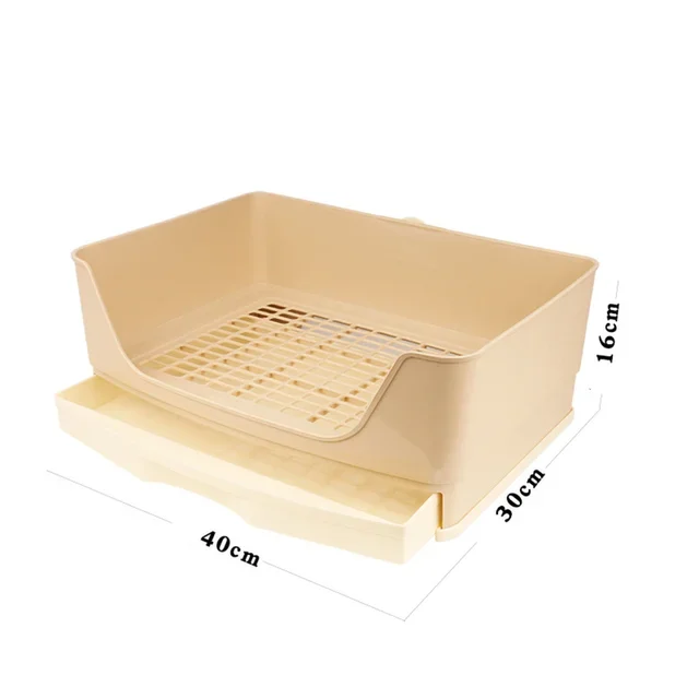 Extra Large Rabbit Litter Box Bunny Toilet with Drawer 50 Pet Toilet Film 25 Toilet Training Pad Cleaning Set Small Pet Box Pan - Image 12