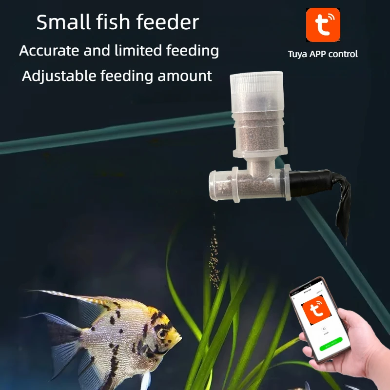 Fish tank feeder Mobile phone remote control Intelligent timing feeder Ornamental fish Turtle food Aquarium automatic feeder - Image 4