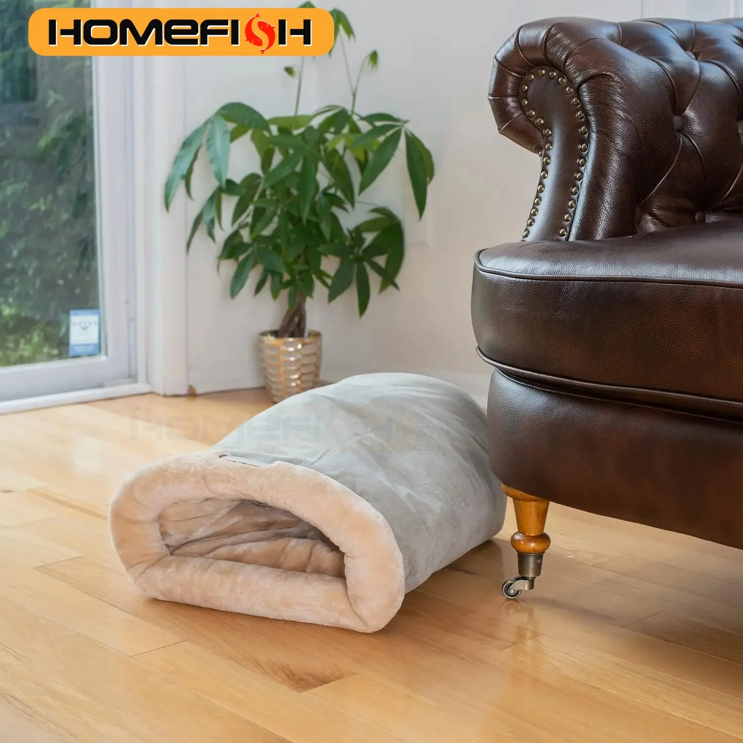 Autumn and Winter Cat Sleeping Bag Semi-enclosed Cat Nest Warm Small and Medium-sized Pet Nest Can Be Disassembled and Washed - Image 5