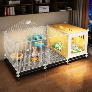 Encrypted Rabbit Cage for Home Use, Large Indoor Cleaning Tray, Guinea Pig-Specific Nest, Guinea Pig Cage