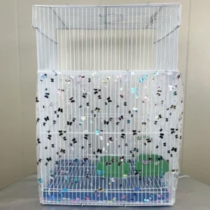Bird Cage Cover Dustproof Birdseed Net Seed Catcher Nylon Mesh Birdseed Net Guard For Bird Cage Stars /Solid Color NEW