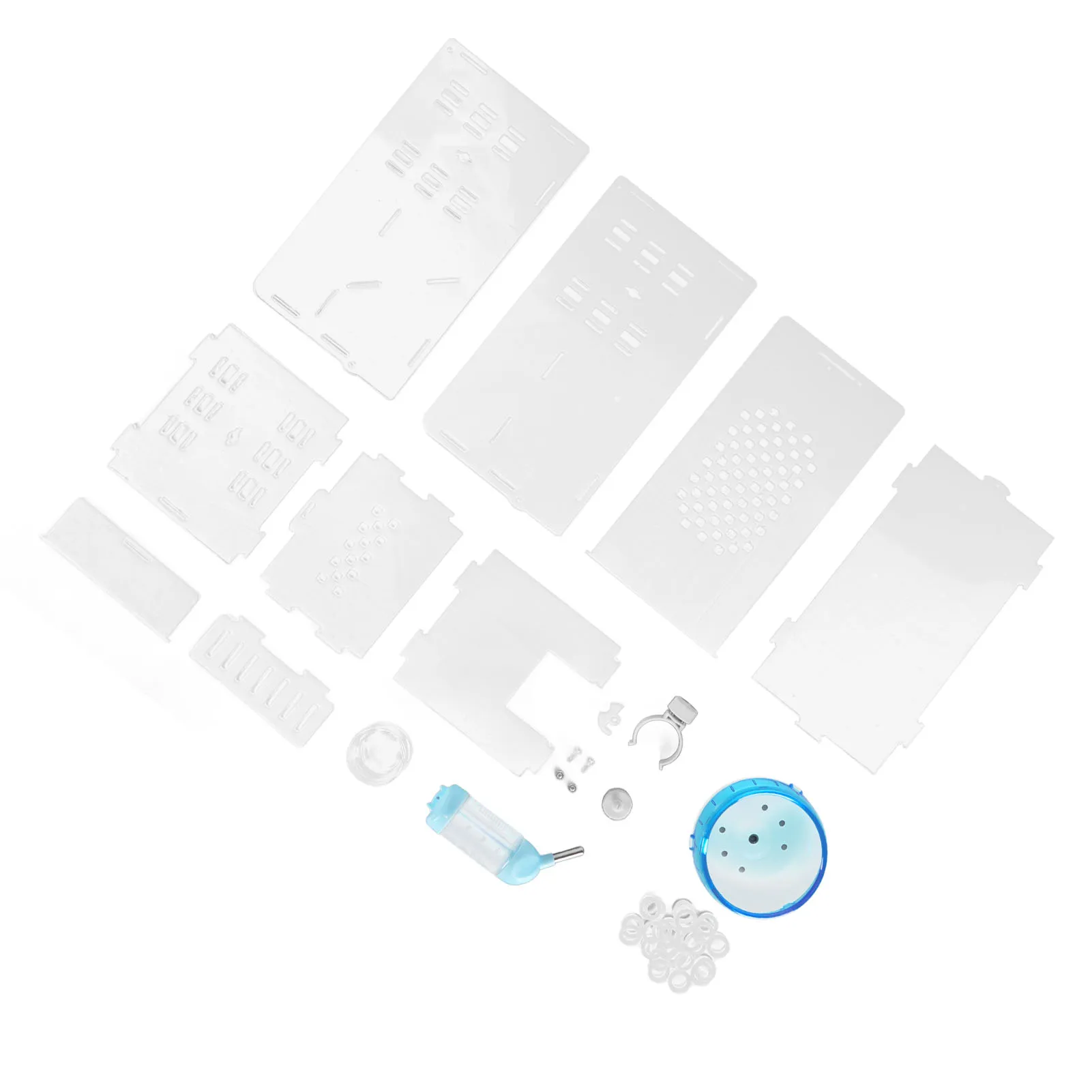 Clear Hamster Cage Acrylic with Silent Exercise Wheel Small Animal Cage for Little Hamster - Image 6