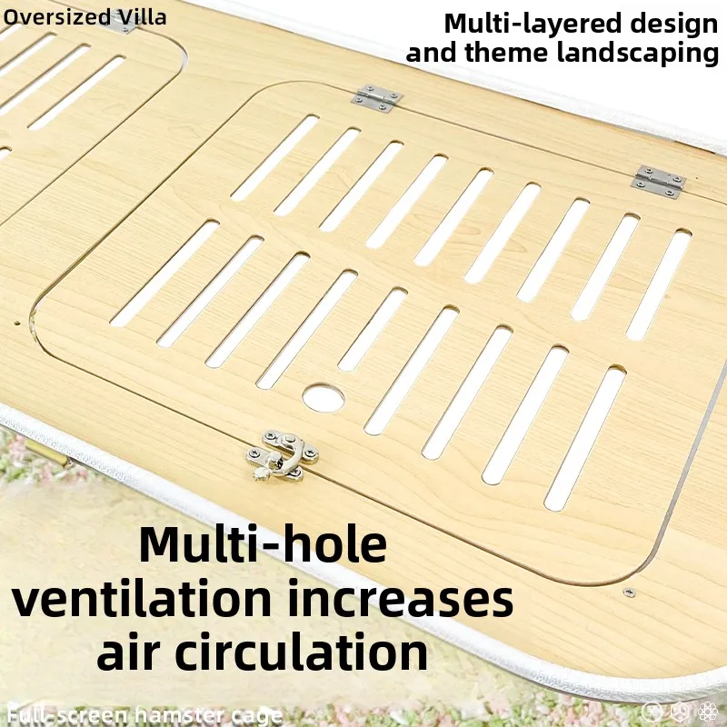 80cm Hamster Cage Large Spacious Habitat for Syrian Dwarf Hamsters Luxury Modular Acrylic Rodent Mansion Deluxe Pet Enclosure - Image 3