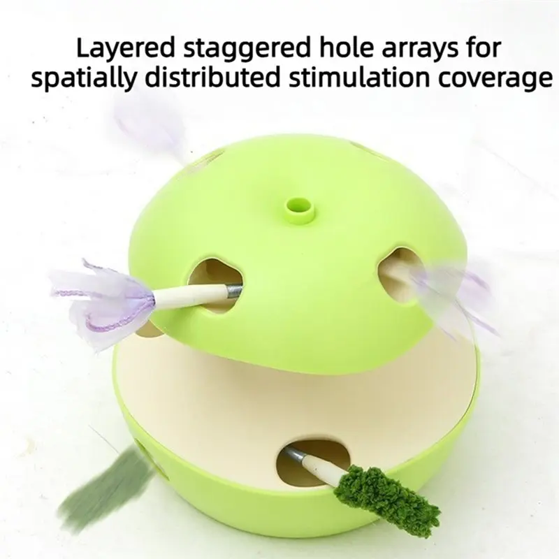 Automatic Rotation Electric Cat Shaped Self Play Intelligent Turntable Mouse Tease Rotationtease Cat Stick Rechargeable - Image 4