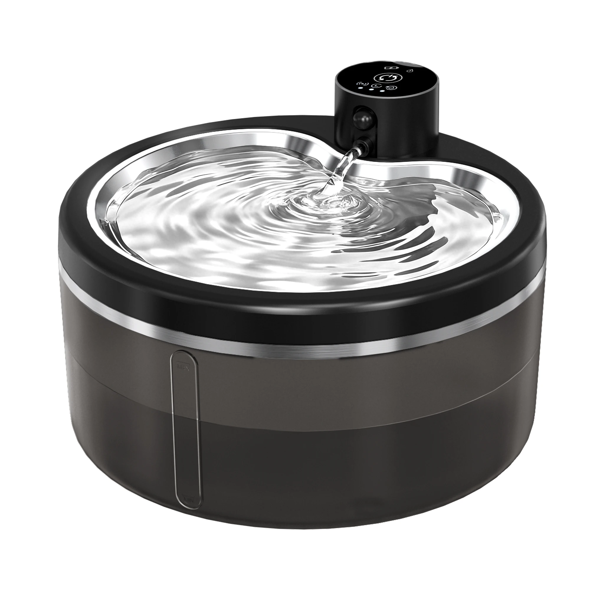 Wireless Cat Water Fountain Smart Sensor 304 Stainless Steel Automatic Circ Filtration With Level Check Mute Cats Water Drinker - Image 7
