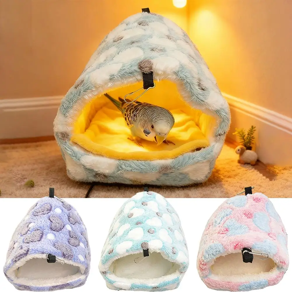 USB Heated Parrot Nest For Lovebird Conure Canary Bunny Guinea Chinchilla Parakeet Cockatiel Plush Nest Hammock Bird Bed Wa N1D8 - Image 5