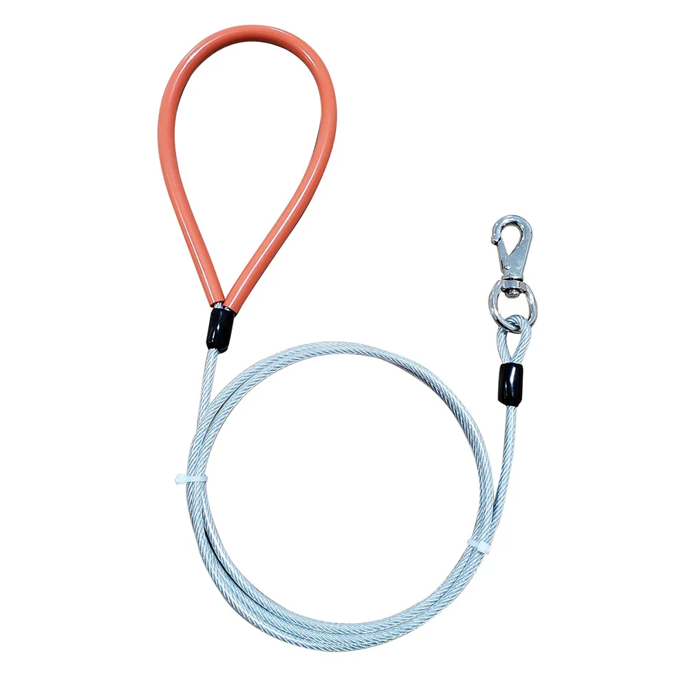 Anti-Bite Dogs Chain Leash Steel Wire Dog Lead Heavy-Duty Pet Dog Tie-Out Cable Chew Proof Metal Leashes for Medium & Large Dogs - Image 8