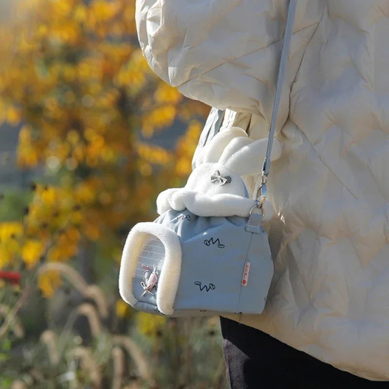 Portable Warm for Guinea Pig Carry Case Cage Travel&Outdoor for Guinea Pig Rabbit Bag - Image 4