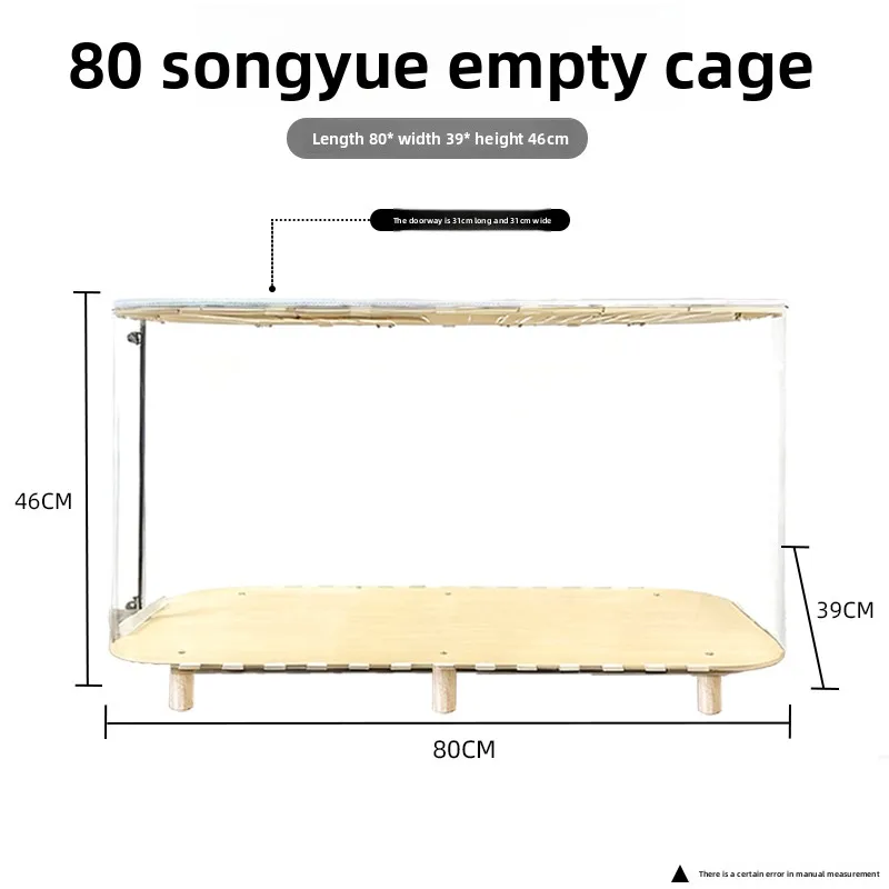 80cm Hamster Cage Large Spacious Habitat for Syrian Dwarf Hamsters Luxury Modular Acrylic Rodent Mansion Deluxe Pet Enclosure - Image 6