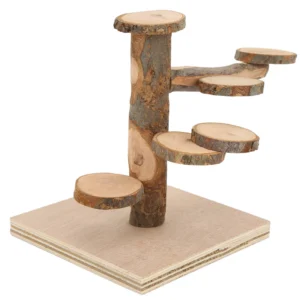 Wooden Hamster Platform Toy Hamster Playground Stand Rotating Ladder for Small Pets Pet Supplies