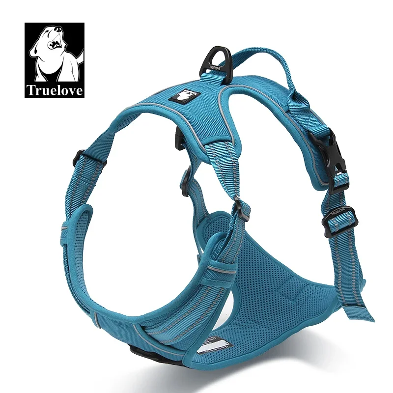 Truelove Pet Harness Reflective Nylon Large Pet Dog Harness All Weather Padded Adjustable Safety Vehicular Leads for Dog TLH5651 - Image 8