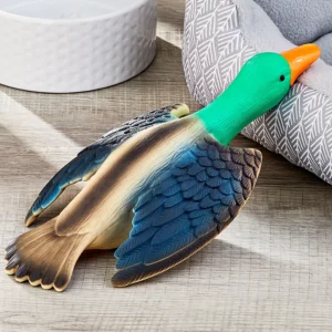 Latex duck dog toy, bite-resistant rating 3, suitable for pet-owning families.
