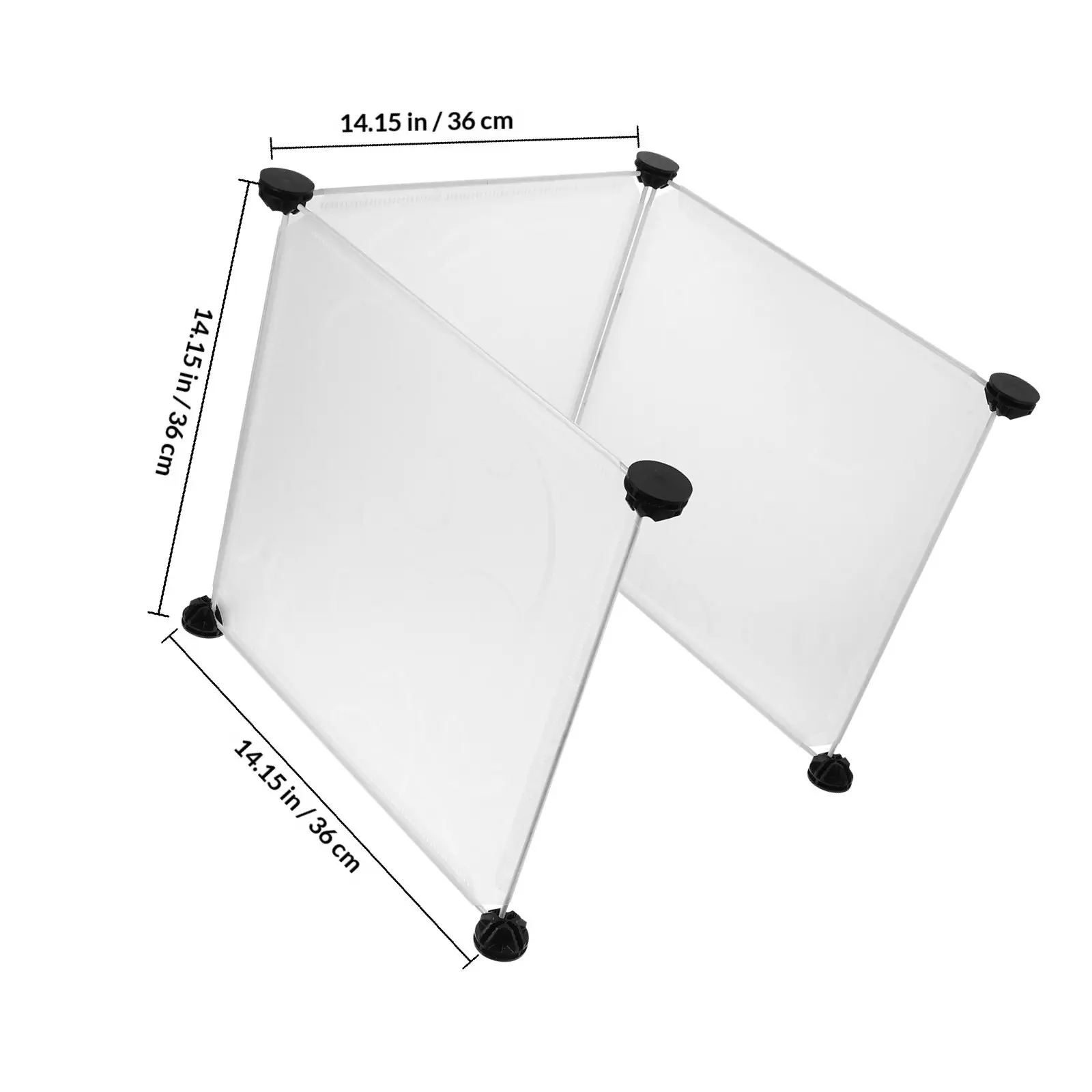 3Pcs Cat Litter Box Privacy Screens Clear High Sided Splash Guards Splash Protection Litter Control Enclosure Cat Box Enclosure - Image 4