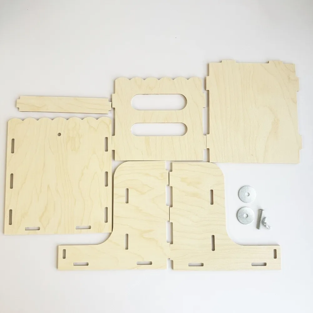 2 in 1 Rabbit Hay Feeder Detachable Bite Resistant Wooden Grass Dispenser with Bottle Rabbit Food Manger Cage Accessories - Image 2