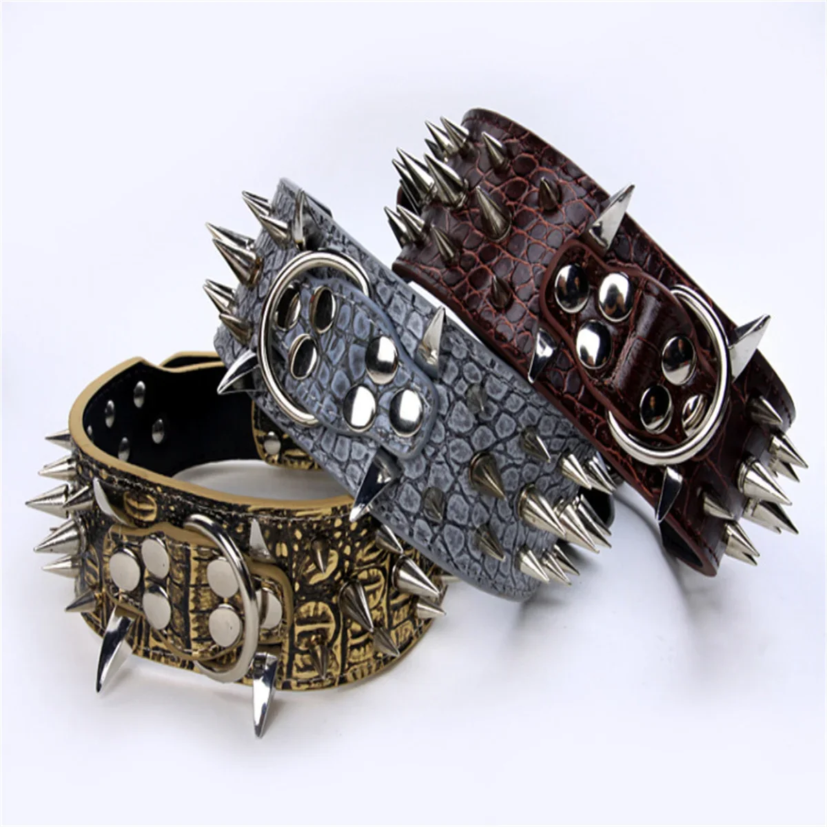 Dog Cat Collar Spiked Studded Pet Necklace For Small Medium Dogs Bulldog Adjustable Anti-Bite Collar P1K7K6 - Image 4