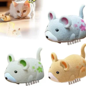 Electric Cat Toy Mouse Interactive Electric Hamster Cat Toy Self-Moving Obstacles Avoid Interactive Cat Toy