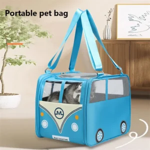 Fashionable breathable pet bag with large capacity multi-sided ventilation and single-shoulder carrying for travel Handheld bag