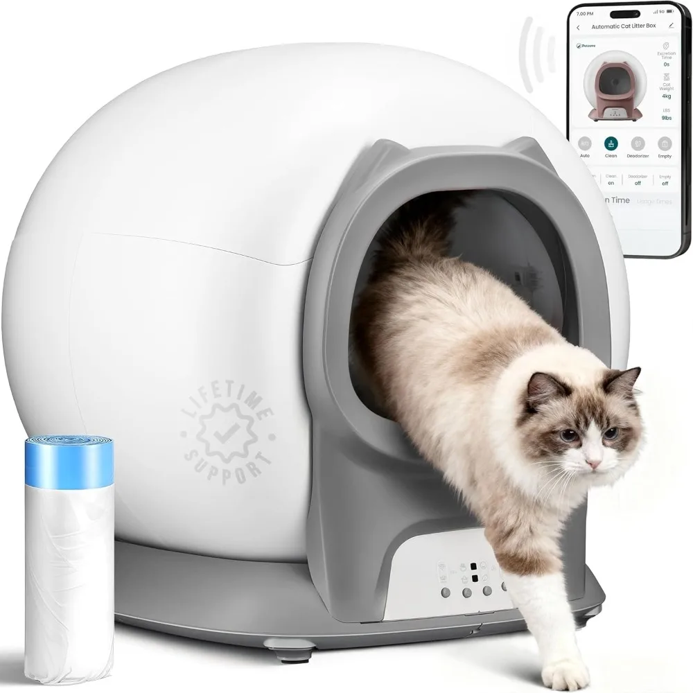 Self Cleaning Litter Box with Auto Safety Sensors for Multiple Cats - Automatic Cat Litter Box Self-Cleaning -, Customized